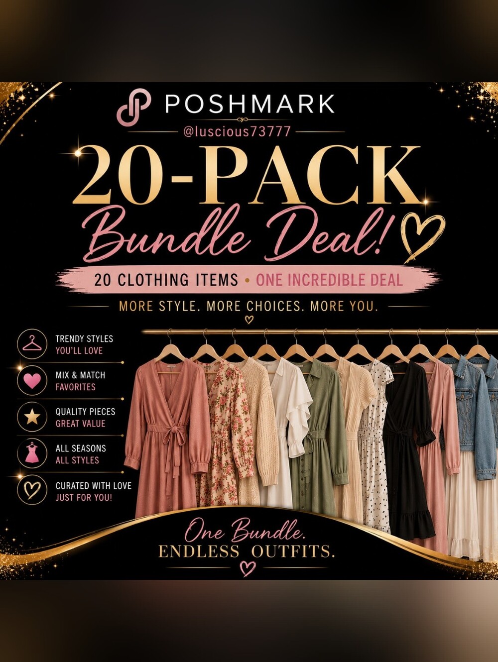 20 Item Women's Clothing Bundle | Dresses, Tops, Jeans & More | Mystery Box |